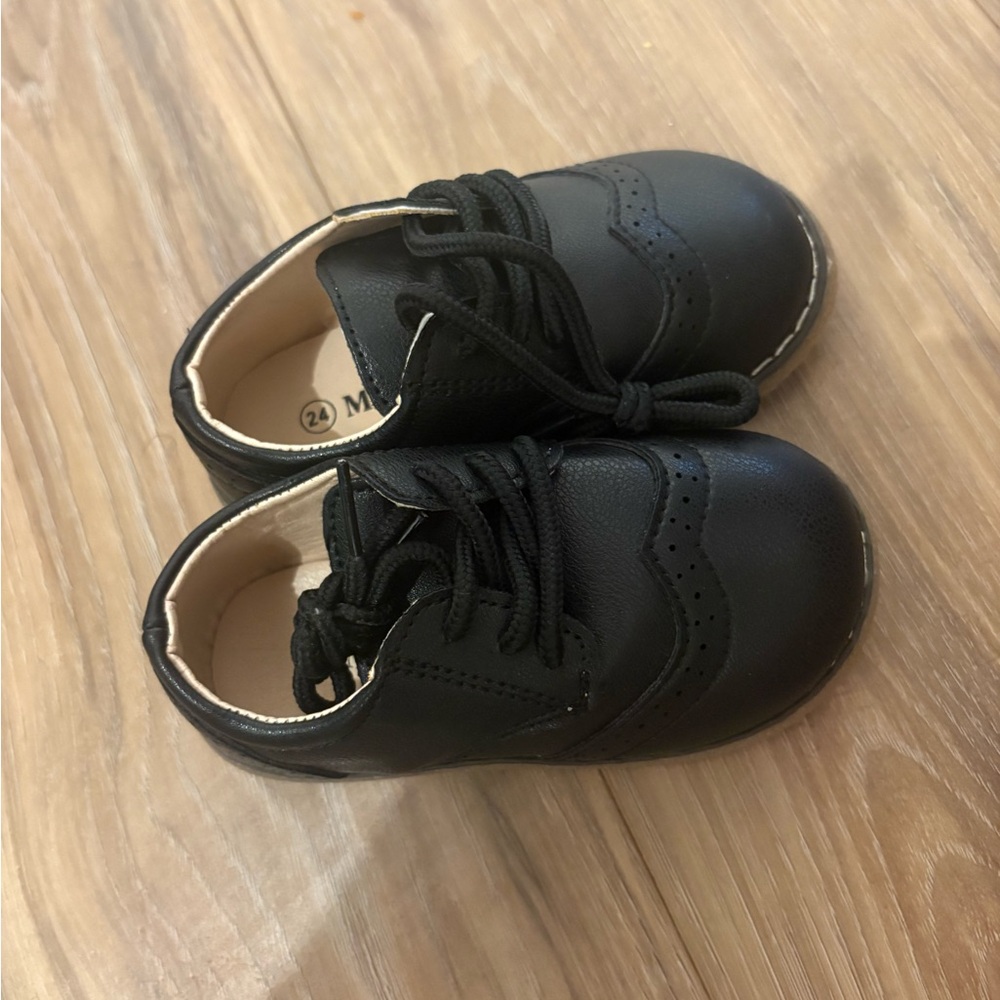 Elegant Black Kids Dress Shoes